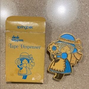 Vintage-Springbok Blue and Gold Tape Dispenser